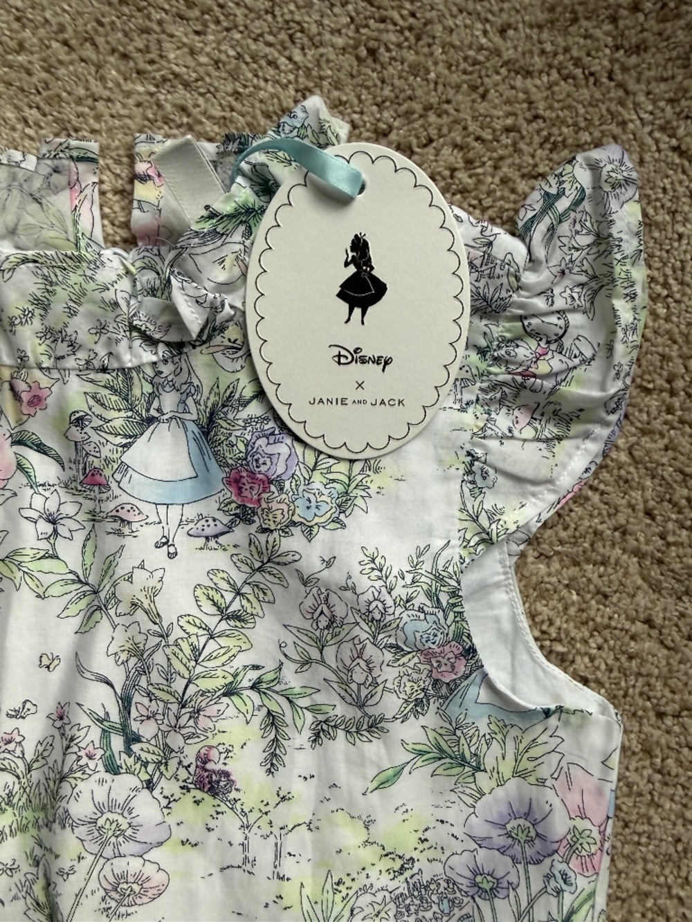 Disney X Janie & Jack Size 7 Alice in Wonderland Girls Dress - Picture 2 of 4